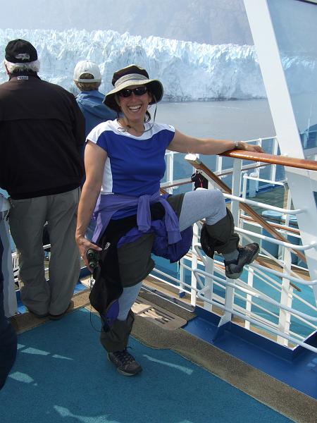 alaska600.JPG - Glacier Bay and the Margerie Glacier.  Some are more fashion conscious than others.