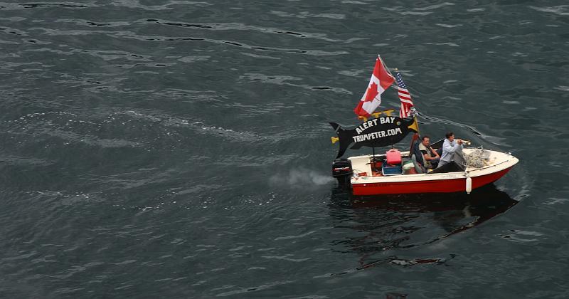 alaska795.JPG - The Alert Bay Trumpeter.   We were serenaded on our way into Vancouver.