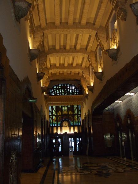 alaska818.JPG - While I napped, L visited a Mayan inspired building.