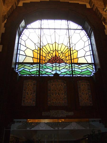 alaska820.JPG - While I napped, L visited a Mayan inspired building.