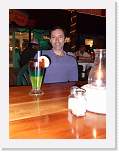 belize053 * Lonnie and his multicolored beverage at Fido's. * 750 x 1000 * (162KB)