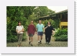 Jen_Tabacon_bfast * Photo by Jen.  Walking to breakfast at Tabacon.  Daryl, me, Lonnie, Janice. * 600 x 400 * (68KB)