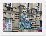 gbsi_394 * Edinburgh.  Statue with traffic cone on head. * 1067 x 800 * (235KB)