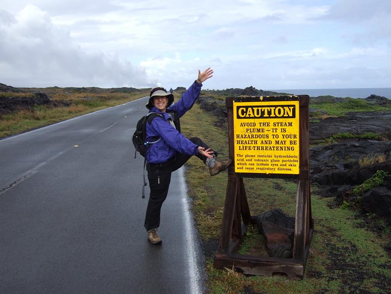 hawaii098.JPG - Day 2:  Hawai'i Volcanoes National Park.  Yet another warning sign.