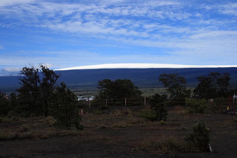 hawaii171.JPG - Day 4:  Hawai'i Volcanoes National Park.   View of Mauna Loa and its snow covered peaks.