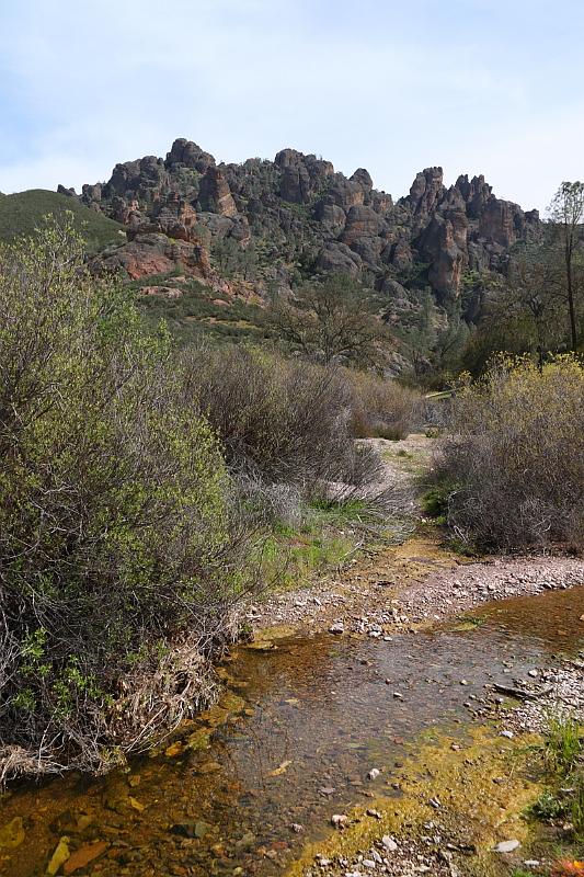 pinnacles007.JPG - Pinnacles.  A rare site here- water.