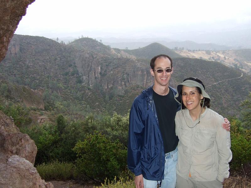 SJB105.JPG - Another hiker took our photo while we took a break in a dry spot away from the slight rain.