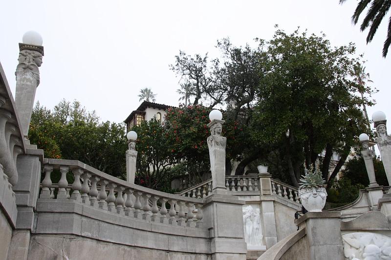 slo113.JPG - Hearst Castle.  After two days of beautiful weather, it was overcast, windy, and chilly.