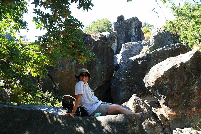 sonoma31.JPG - Taking a break a the cave rocks.