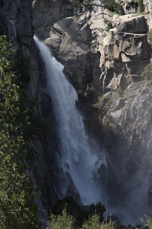 yosemite387.JPG - Cascade Waterfall.  By late summer, there will be no melting snow left and the waterfall will disappear.