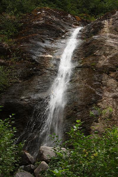 alaska704.JPG - Mendenhall glacier.  Waterfall along the hike.