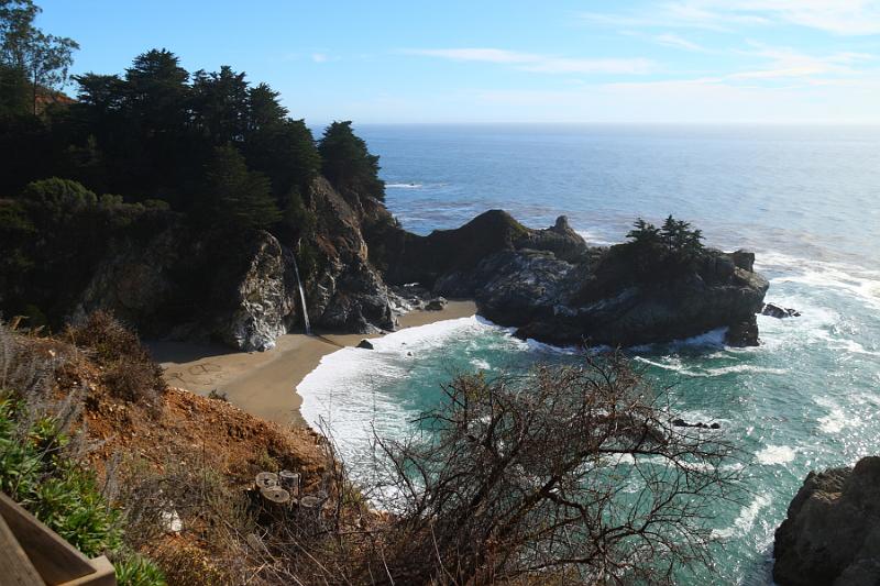 Monterey187.JPG - We made it down to Julia Pfeiffer Burns State Park for views of the waterfall that goes into the ocean.
